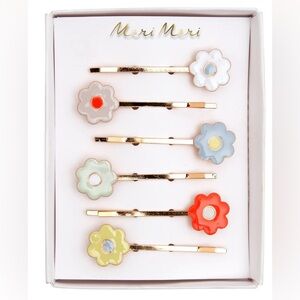 Meri meri hair slides daisy enamel  x 6
